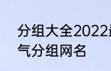 分组大全2022最新版的 高冷二字霸气分组网名