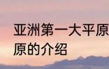 亚洲第一大平原是哪个 亚洲第一大平原的介绍