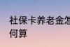 社保卡养老金怎么算 社保卡养老金如何算