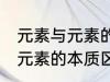 元素与元素的本质区别是什么 元素与元素的本质区别