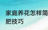 家庭养花怎样简单施肥 家庭养花的施肥技巧